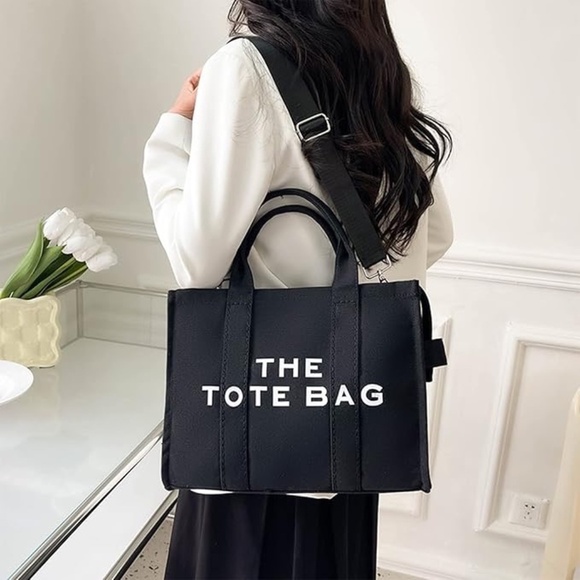 "THE TOTEBAG" Black Canvas Tote – Chic, Spacious & Brand New! 🖤 - Picture 12 of 12